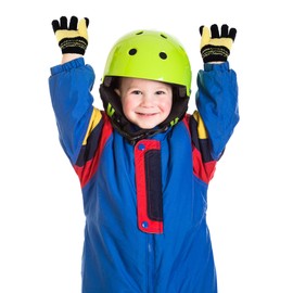 3 Pairs Kids Gloves Knit Gloves for Boys and Girls Warm Winter Gloves Full Fingers Stretchy Gloves for Kids Mittens Children(1-3 Years,Dark Color)