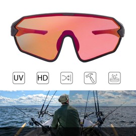 REAVEE TR90 TAC UV400 Sports Sunglasses, Polarized Lenses, Baseball, Running, Bicycle, Climbing, Fishing, Ultra Lightweight, Black, Black