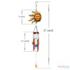 BVLFOOK Sun with Flame Wind Chime for Outside Garden Decoration,