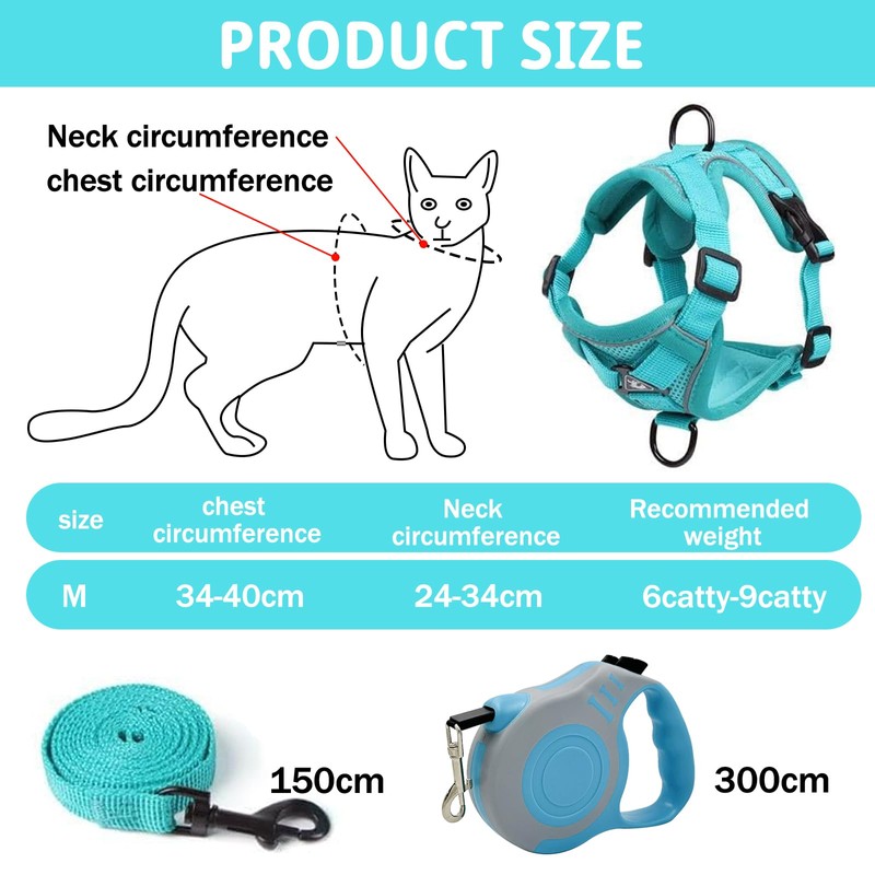 TYXHXTF Cat Harness with Lead, Escape Proof Set, Cats Automatic