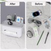 Multifunctional Rectangular Tissue Box Cover with Storage Organizer – 2-Piece