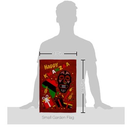 Ornament Collection Light Kinara Candles Garden Flag Set Wood Dowel Black History Kwanzaa Celebrates African Americans Heritage House Decoration Banner Small Yard Gift Double-Sided, Made in USA