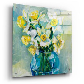 Epic Art 'Early Blooms' by Jeanette Vertentes Acrylic Glass Wall Art, 24" x 24"
