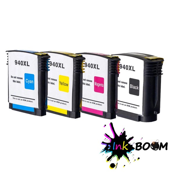 For HP 4 Ink Cartridge replace for HP 940XL Officejet