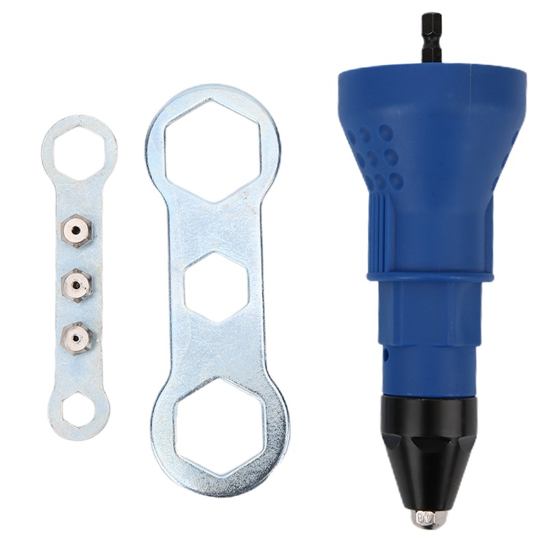 Rivet Drill Attachment Riveting Nut Gun Adaptor Electric Tool Kits