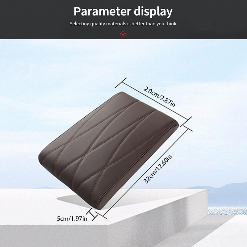 RAKSONIC Upgrade Car Console Armrest Pad with Tissue Box,Comfortable Memory