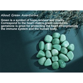XIANNVXI Green Aventurine Crystal Stones Natural Irregular Polished Tumbled Stones Bulk Crystals Gemstones Vase Filler Decorative Stones Reiki Palm Energy Stones 100 Gram