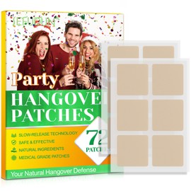 Hangover Patches Waterproof Party Pads - After Party Recovery Patch Rescue Wake Up Refreshed and Enjoy the Night with Skin Friendly Patch Sustainable Release (72-Pack)