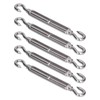 5Pcs Turnbuckle Hook and Hook Wire Rope Tension 304 Stainless