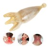 FOMIYES Natural Ox Horn Scalp Massage Comb Scalp Massager Brush