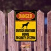 German Wirehaired DD Dog Sign Danger Security System Door Sign