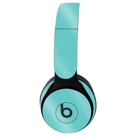 MightySkins Glossy Glitter Skin for Beats Solo Pro Wireless Headphones - Solid Turquoise | Protective, Durable High-Gloss Glitter Finish | Easy to Apply, Remove, and Change Styles | Made in The USA