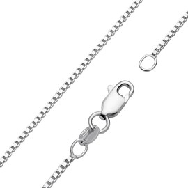 Vinani Venetian Chain Square – Polished – Fine – Italy – High Quality 925 Sterling Silver Necklace – 1.2 mm – vv1200