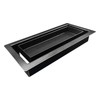 4x10 Metal Aria Floor Register Matte Black, Air Vent, Flush