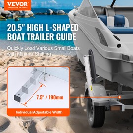VEVOR Boat Trailer Guide, 20.5" Adjustable Design Trailer Guide Poles, 2PCS Rustproof Steel Trailer Guide, Heavy Duty Roller Guide, for Ski Boat, Fishing Boat, 2024 Version