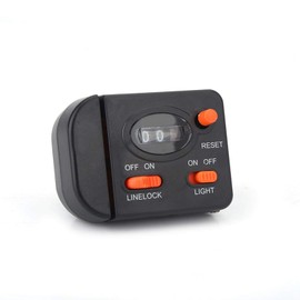 Fishing line counter, clip on fishing line counter, black. Suitable for 7-32 mm fishing rod