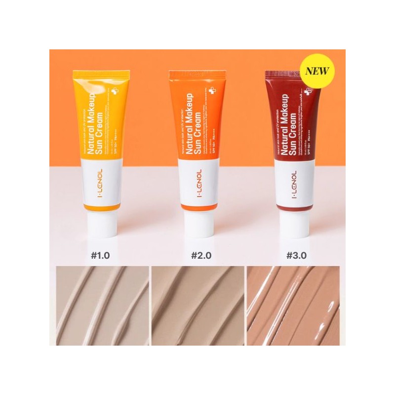 I LENOL Natural Make-up Suncream 50ml [SPF 50+, PA++++], shade:#01