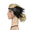 STIOEDYUAN 1920's Flapper Headband Gatsby Feather Headpiece Rhinestone Tassel Headdress