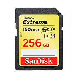 SanDisk SDXC Card 256 GB Extreme UHS-I U3 V30 Compatible, Ultra High Speed U3 / Class 10