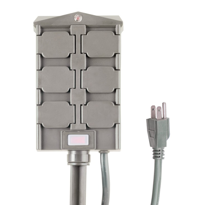 UltraPro Outdoor 6 Outlet Yard Stake Timer, Plug-in, Dusk to