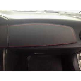 RedlineGoods Dash pad Cover Compatible with Scion FR-S 2012-16. Tailor Made - not Universal. Genuine top-Grade Italian Black Suede (Alcantara) with Silver Thread