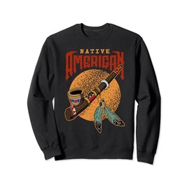 Pipe ceremonial prayer national headdress USA founding peace Sweatshirt