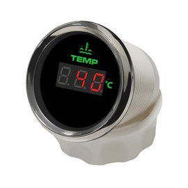 ELING 52mm Digital Water Temperature Meter 40-120 Degree Temp Gauge with 8 Colors Backlight 12V 24V for Car Vessels Yachts