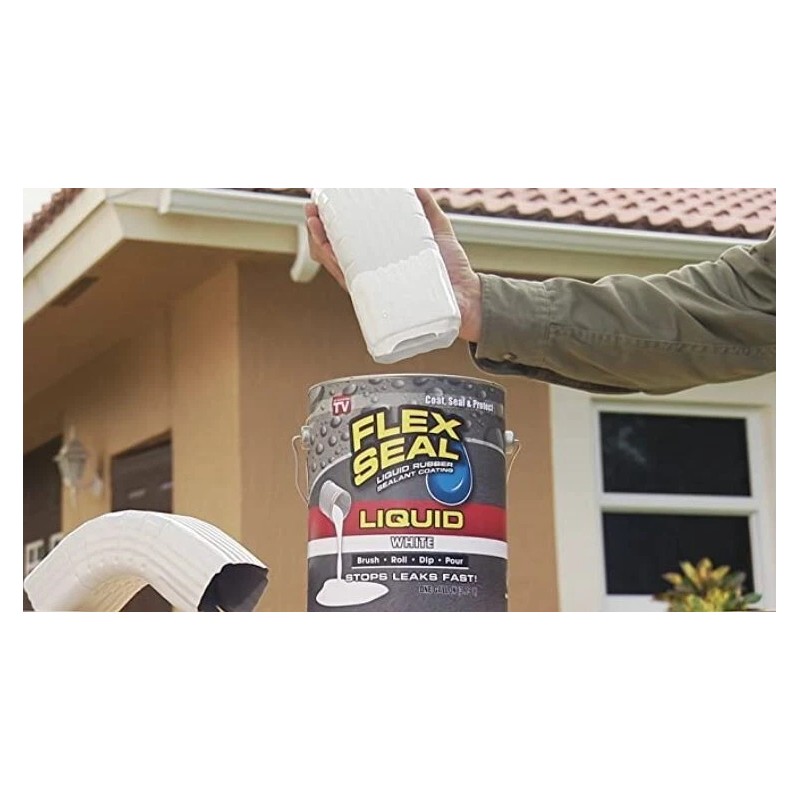 Flex Seal Liquid, 32 oz, White, Liquid Rubber Coating Sealant