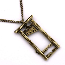 Nimei Guillotine Pendant Necklace for Men&Women Fun Charm Necklace French Revolution Vintage Stylish Jewelry (Bronze)