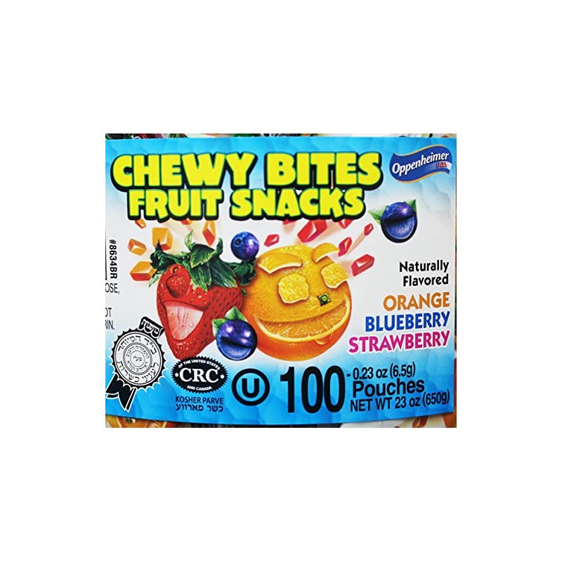 100 Fruit Nuggets Mini Pouches Kosher Vitamin C 66% Real