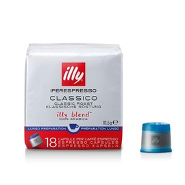 illy Iperespresso Classic Lungo Coffee Capsules Classic Roast 1 Pack of 18 Coffee Capsules