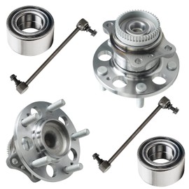 Detroit Axle - 6pc Suspension Kit for Hyundai Veloster Elantra Coupe GT Kia Forte Koup Forte5, Front Wheel Bearings Sway Bar Links Rear Wheel Bearing & Hubs Replacement