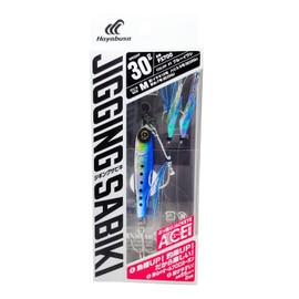 Hayabusa Embankment Jigging Sabiki EX Ace Mounted Set of 2 Hooks, 1.1 oz (30 g) #1 Blue Sardine