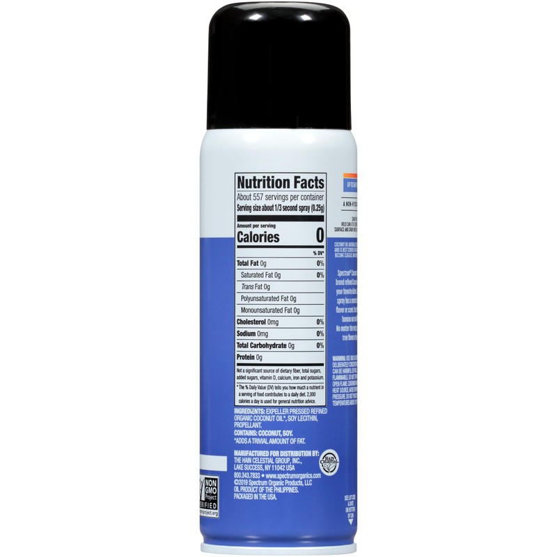 Spectrum Culinary, Coconut Oil Non-Stick Cooking Spray, 6 oz (Pack