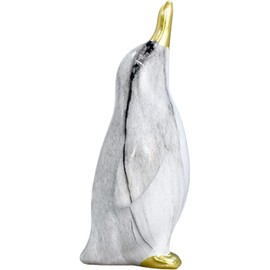 Penguin Figurine Resin Penguin Sculpture Modern Style Penguin Statue Birds Desktop Ornament Animal Sculptures for Wedding Home Tabletop Bookshelf Decoration - White