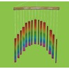 My Family House Glass Wind Chime - Curved Rectangle in
