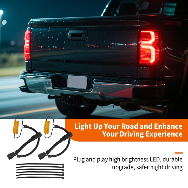 Foruly 2Pcs Tail Light Conversion Harness, LED Taillight Conversion Harness