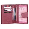 Ladies RFID Safe Designer Leather Purse Card Women Wallet Zip