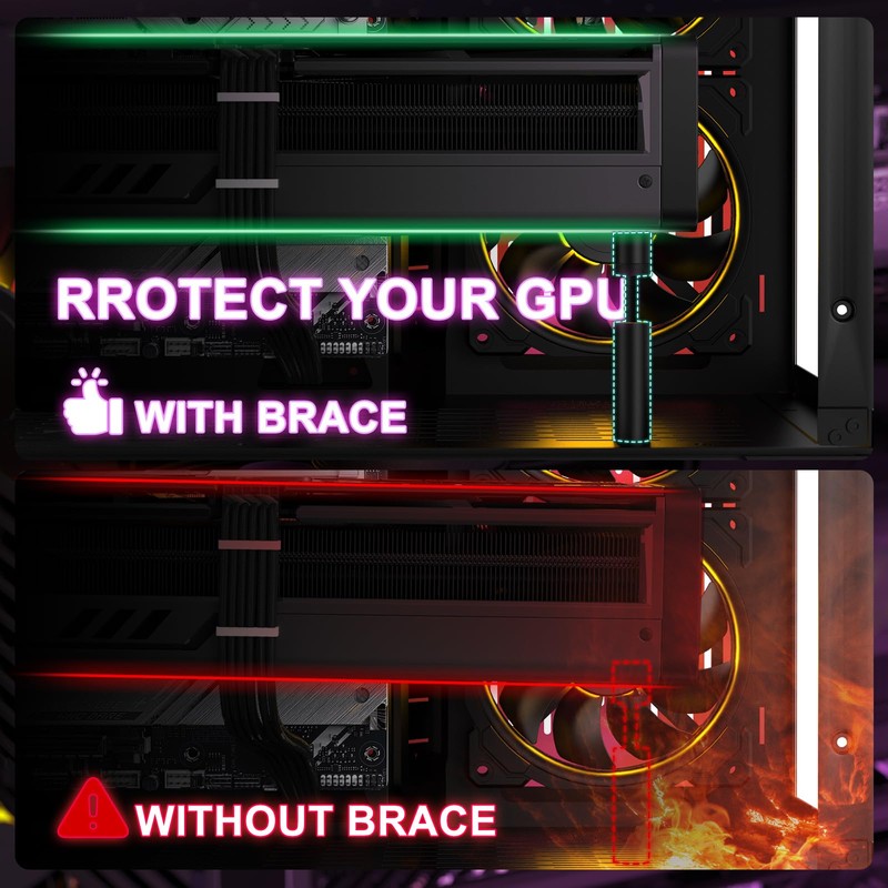 MonyCzrx Graphics Card GPU Brace Support Adjustable Video Card Stand