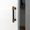 POVEFONK 10 Pack 3-3/4 inch(96mm) Black and Antique Brass Kitchen