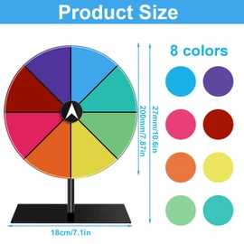 8 Inch Metal Swivel Wheels - Rotating Wheel of Fortune for Parties, Games and Parties, Birthday, Wedding, Carnival, Lottery