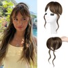 Flufymooz Clip in Bangs,12 Inch French Bang Fringe with Temples