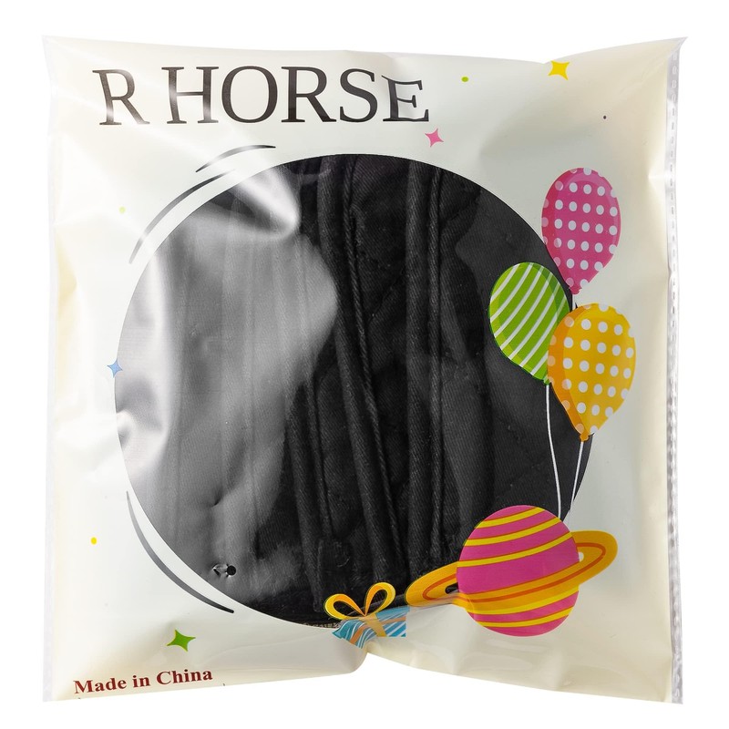 R HORSE 6Pcs Hot Handle Covers Black Heat Resistant Pot