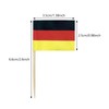 Newkita 100 Pcs Germany Toothpick Flag German Small Mini Cupcake