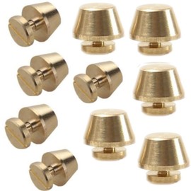 Metal Feet for Bags, Pack of 10 Pocket Feet Floor Nails, 11 mm x 8 mm Pocket Feet, Feet Nailhead, Nailhead, Purse, Handbag, Luggage, Flat Rivets, Rivets, for Bags, Clothes, Belts, Shoes