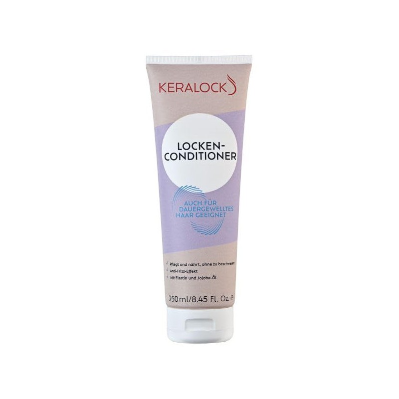 KERALOCK Curl Shampoo and Conditioner Set, Anti-Frizz, Enriched with Elastin