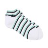 Lacoste Women's Multi Border Ankle Socks, white, 24.0 cm
