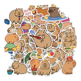 100 Capybara Stickers, Cute Cartoon Stickers, Creative Children's Stickers, DIY Suitcase Water Cup Decoration Stickers, Waterproof Animal Stickers