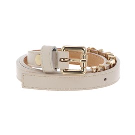 VALENTINO Emma Winter Belt W120 Ecru / Oro - Can be Shortened, Ecru / Oro