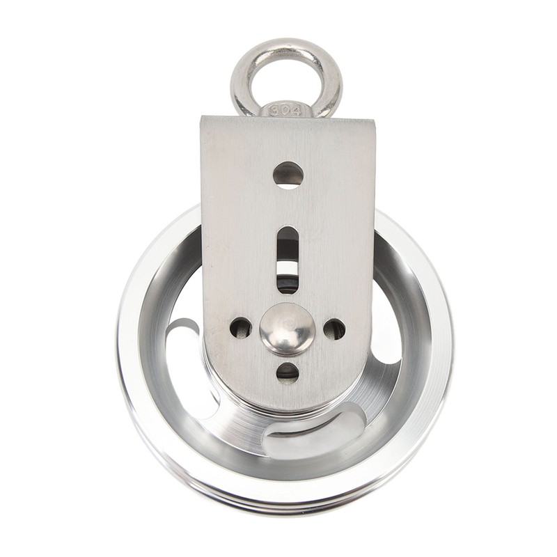 Cable Pulley Wheel Stainless Steel 360 Degree Rotation Traction Wheel